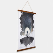 Astronaut Dreaming Wandteppich Mit Holzrahmen (Gewinkelt)