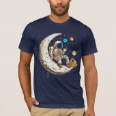 Astronaut Drink Coffee T - Shirt (Vorderseite)