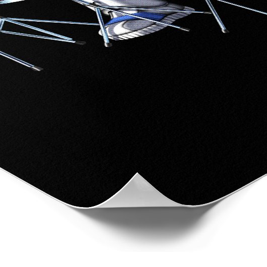 Astronaut Drummer Poster (Ecke)