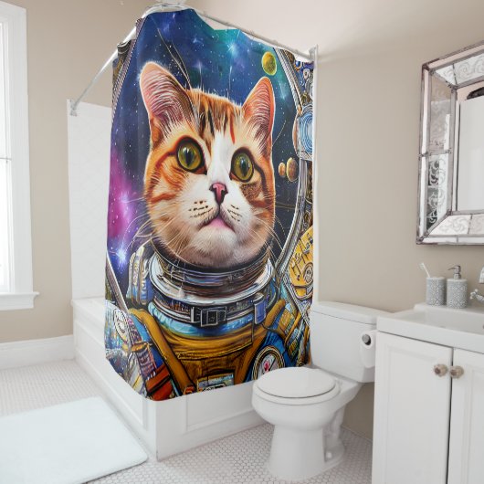 Astronaut Duschvorhang (Beispiel)