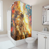 Astronaut Duschvorhang (Beispiel)