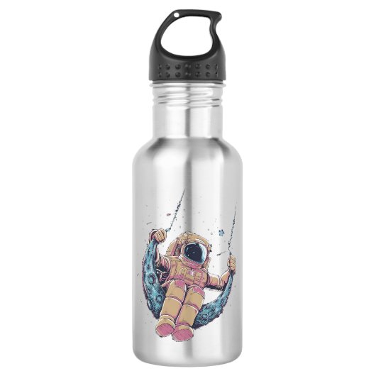 Astronaut Edelstahlflasche (Vorderseite)