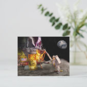 Astronaut - Ein kleiner Schritt Postkarte (Stehend Vorderseite)