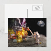 Astronaut - Ein kleiner Schritt Postkarte (Vorne/Hinten)