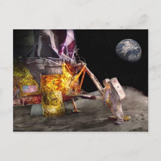 Astronaut - Ein kleiner Schritt Postkarte (Vorderseite)