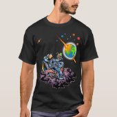 Astronaut entspannt auf dem Mond T-Shirt (Vorderseite)