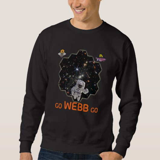 Astronaut Erster Deep-Field-Image Webb-Weltraumtel Sweatshirt (Vorderseite)