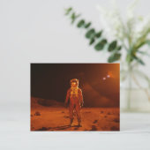 Astronaut erster menschlicher Marsmensch auf dem R Postkarte (Stehend Vorderseite)