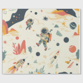 Astronaut Explorer Geschenkpapier (Flach)