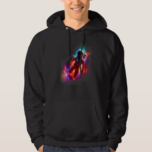 Astronaut Exploring a Colorful Nebula Hoodie (Vorderseite)