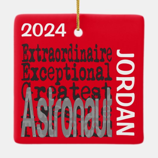 Astronaut Extraordinaire CUSTOM Keramikornament (Rückseite)