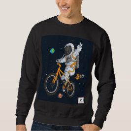 Astronaut fährt BMX Fahrrad Sweatshirt