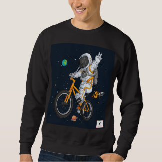 Astronaut fährt BMX Fahrrad Sweatshirt