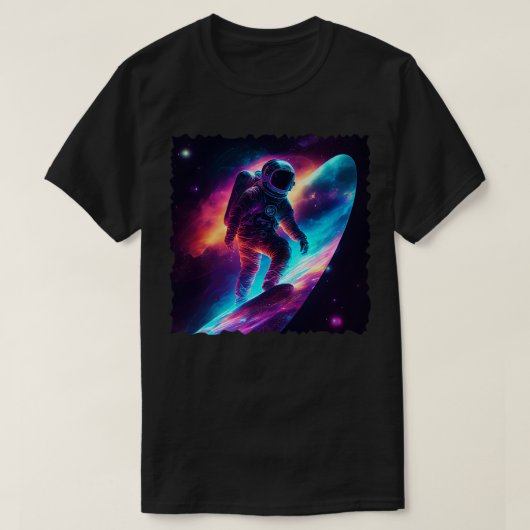 Astronaut fährt die Sterne T-Shirt (Design vorne)