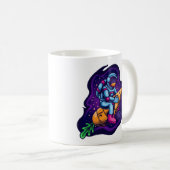 Astronaut fährt eine Karottenrakete Kaffeetasse (VorderseiteRechts)