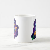 Astronaut fährt eine Karottenrakete Kaffeetasse (Mittel)