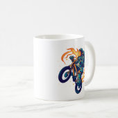 Astronaut fährt einen BMX Kaffeetasse (VorderseiteRechts)