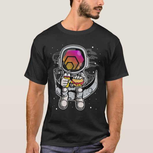 Astronaut Fastfood HEX Coin to Moon Crypto Tok T-Shirt (Vorderseite)