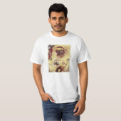 Astronaut Faultier im gestressten Stil T-Shirt (Vorne ganz)