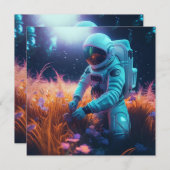 Astronaut Feiertagskarte (Vorne/Hinten)