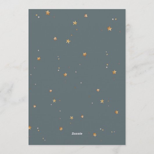 Astronaut First Birthday Invitation Einladung (Rückseite)