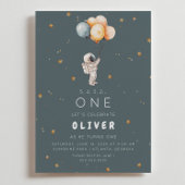 Astronaut First Birthday Invitation Einladung