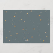 Astronaut First Birthday Thank You Card Einladung (Rückseite)