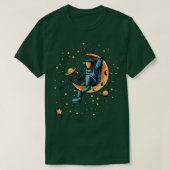 Astronaut fischen Stars Funny Space T-Shirt (Design vorne)