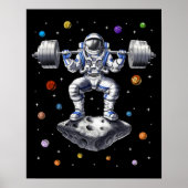 Astronaut-Fitness Poster (Vorne)