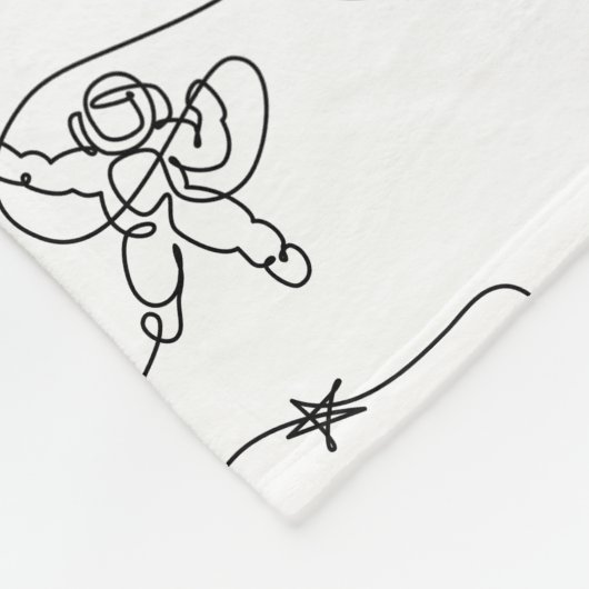 Astronaut Fleece Blanket (Ecke)