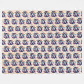 Astronaut Fleecedecke (Vorderseite (Horizontal))