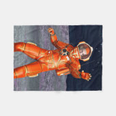 Astronaut Fleecedecke (Vorderseite (Horizontal))