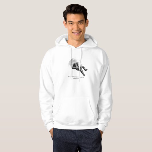 Astronaut Floating by the Moon Inspirational Space Hoodie (Vorne ganz)
