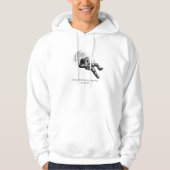 Astronaut Floating by the Moon Inspirational Space Hoodie (Vorderseite)