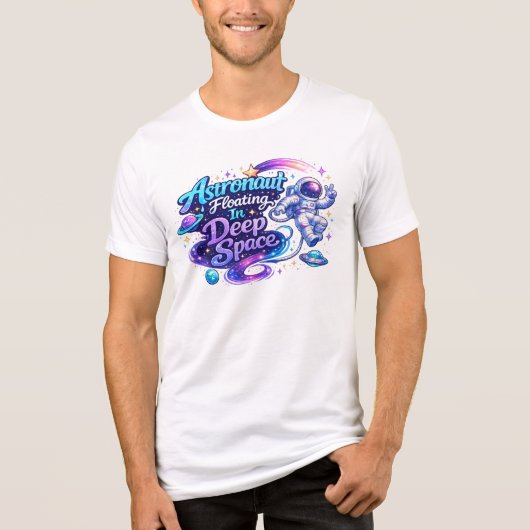 Astronaut Floating In Deep Space Tri-Blend Shirt (Vorderseite)