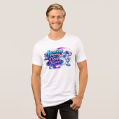 Astronaut Floating In Deep Space Tri-Blend Shirt (Vorderseite voll)