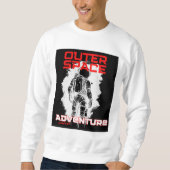 Astronaut Floating in Outer Space Design Sweatshirt (Vorderseite)