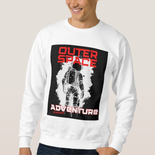Astronaut Floating in Outer Space Design Sweatshirt (Vorderseite)