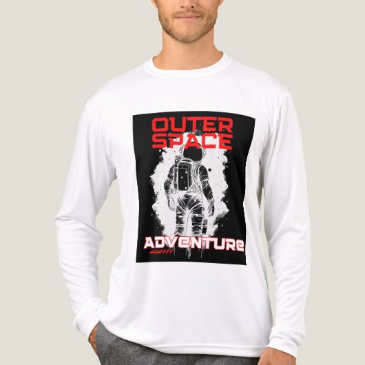 Astronaut Floating in Outer Space Design Tri-Blend Shirt (Vorderseite)