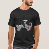 Astronaut Floating in Space Design T-Shirt (Vorderseite)