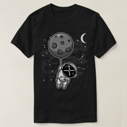 Astronaut Floating Ripple XRP Crypto Coin HODL T-Shirt (Design vorne)