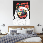 Astronaut Floral space art Leinwanddruck (Insitu (Schlafzimmer))