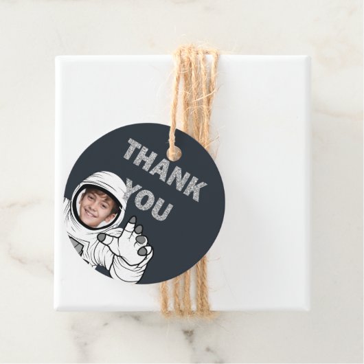 Astronaut Foto Birthday Vielen Dank Geschenkanhänger (Beispiel)