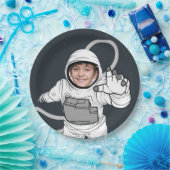 Astronaut Foto Geburtstag Pappteller (Party)