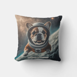 Astronaut French Bulldog Weltraumkinderzimmer  Kissen