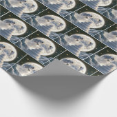 Astronaut frisch im Mondlicht Geschenkpapier (Ecke)