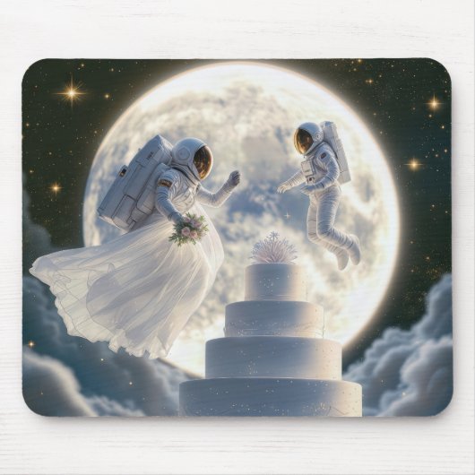 Astronaut frisch im Mondlicht Mousepad (Vorne)