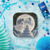 Astronaut frisch im Mondlicht Pappteller (Party)