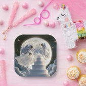 Astronaut frisch im Mondlicht Pappteller (Party)