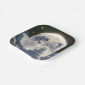 Astronaut frisch im Mondlicht Pappteller (Gewinkelt)